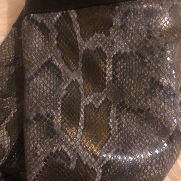 Like new, faux snake skin heeled boots, size 8 - Picture 3 of 4